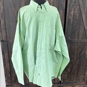 Ralph Lauren Blue Label The Big Oxford Mint Green Casual Button Down Shirt XL VG